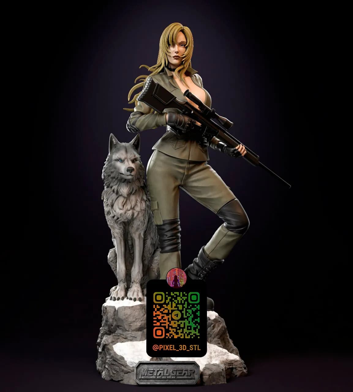 Solid Sniper Wolf Standing